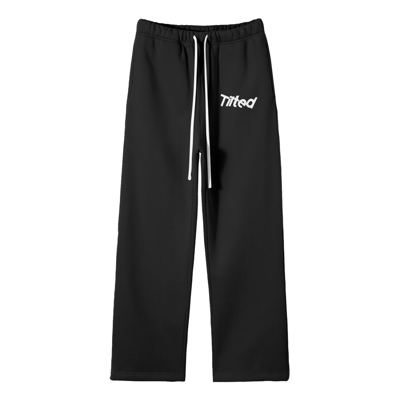 Streetwear Unisex Solid Color Fleece Straight Leg Pants